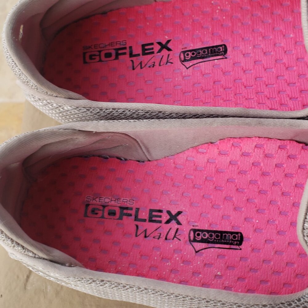Sketchers GOFLEX Walk Taupe/Beige Shoes/Sneakers - Size 7 - Picture 3 of 7